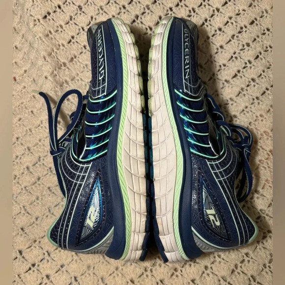 Brooks Glycerin 12 Navy Athletic Running Shoes 1201601B453 Women's US 8.5 B - Picture 5 of 11